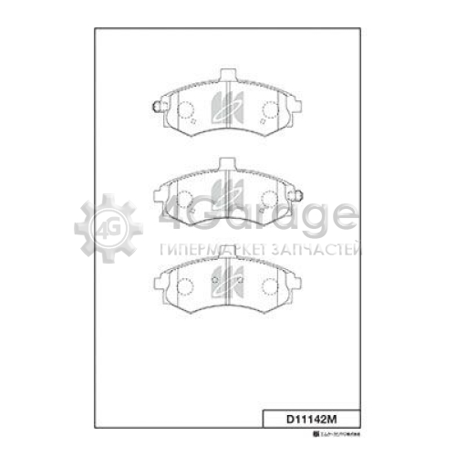 MK Kashiyama D11142M Комплект тормозных колодок дисковый тормоз