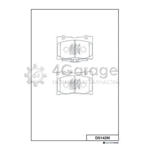 MK Kashiyama D5142M Комплект тормозных колодок дисковый тормоз
