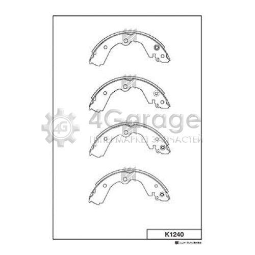 MK Kashiyama K1240 Комплект тормозных колодок