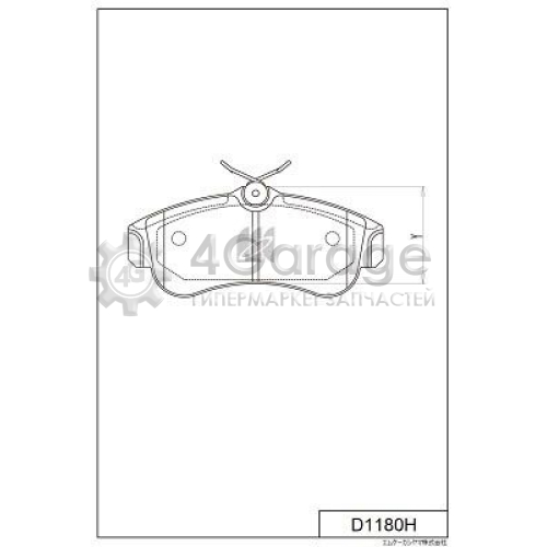 MK Kashiyama D1180H Комплект тормозных колодок дисковый тормоз