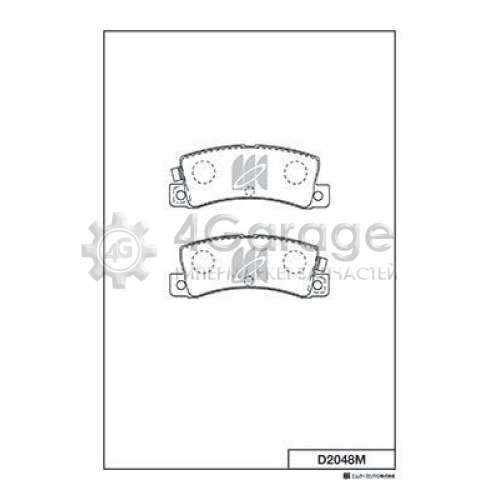 MK Kashiyama D2048M Комплект тормозных колодок дисковый тормоз