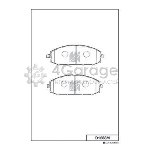 MK Kashiyama D1258M Комплект тормозных колодок дисковый тормоз