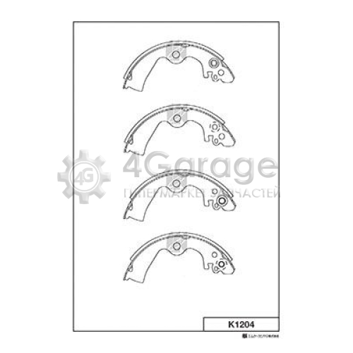 MK Kashiyama K1204 Комплект тормозных колодок