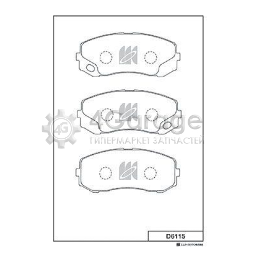 MK Kashiyama D6115 Комплект тормозных колодок дисковый тормоз