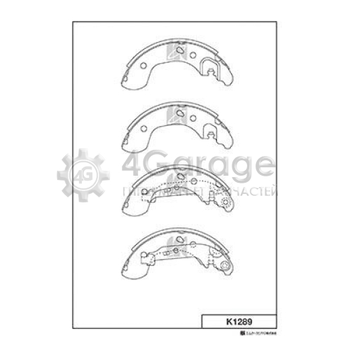 MK Kashiyama K1289 Комплект тормозных колодок