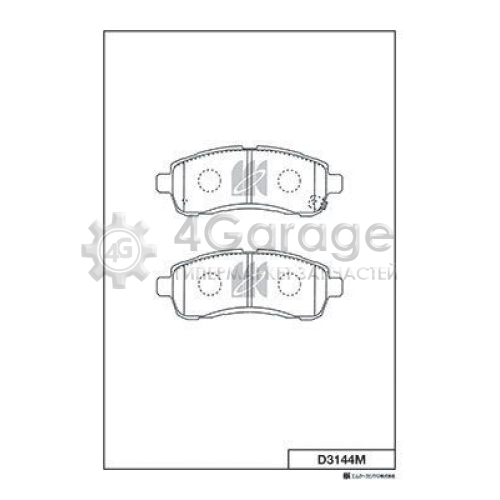 MK Kashiyama D3144M Комплект тормозных колодок дисковый тормоз