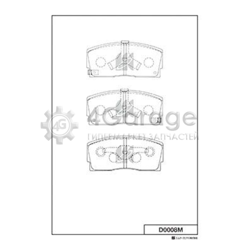 MK Kashiyama D0008M Комплект тормозных колодок дисковый тормоз