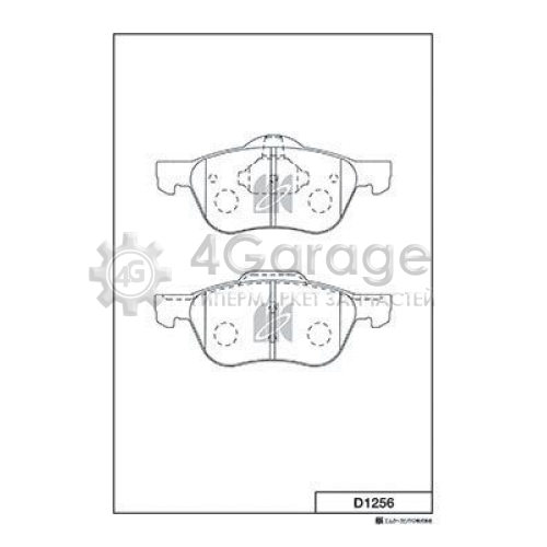 MK Kashiyama D1256 Комплект тормозных колодок дисковый тормоз