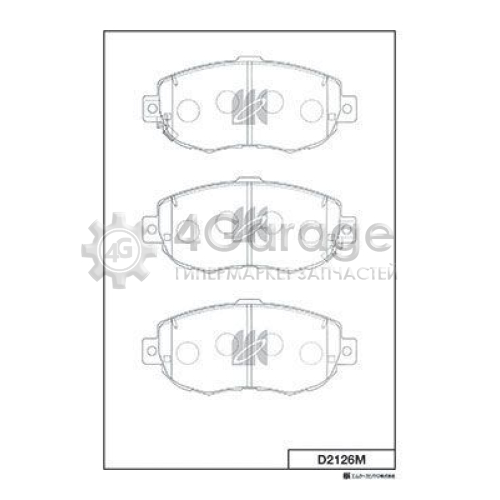 MK Kashiyama D2126M Комплект тормозных колодок дисковый тормоз