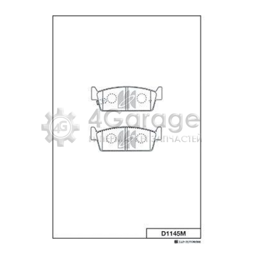 MK Kashiyama D1145M Комплект тормозных колодок дисковый тормоз