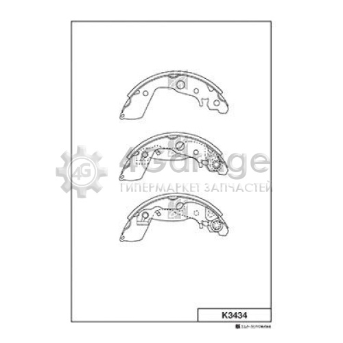 MK Kashiyama K3434 Комплект тормозных колодок