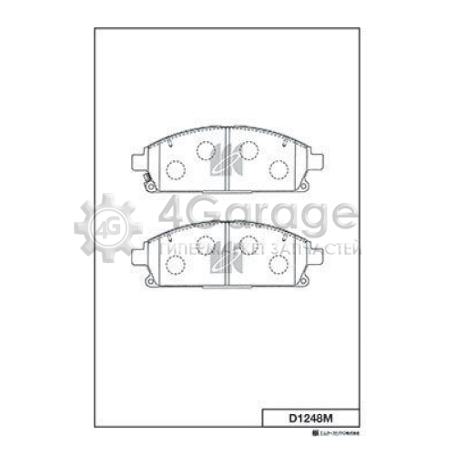 MK Kashiyama D1248M Комплект тормозных колодок дисковый тормоз