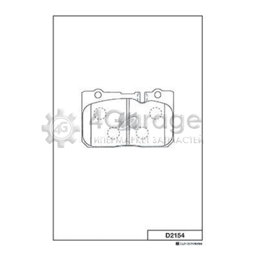 MK Kashiyama D2154 Комплект тормозных колодок дисковый тормоз