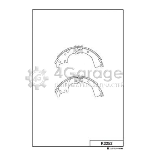 MK Kashiyama K2252 Комплект тормозных колодок