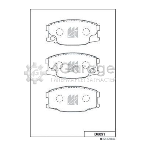 MK Kashiyama D6091 Комплект тормозных колодок дисковый тормоз