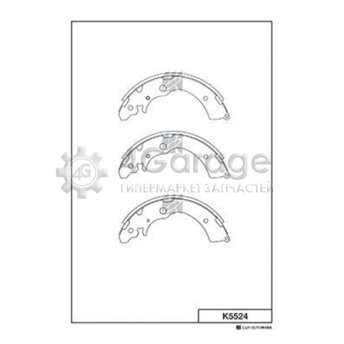 MK Kashiyama K5524 Комплект тормозных колодок