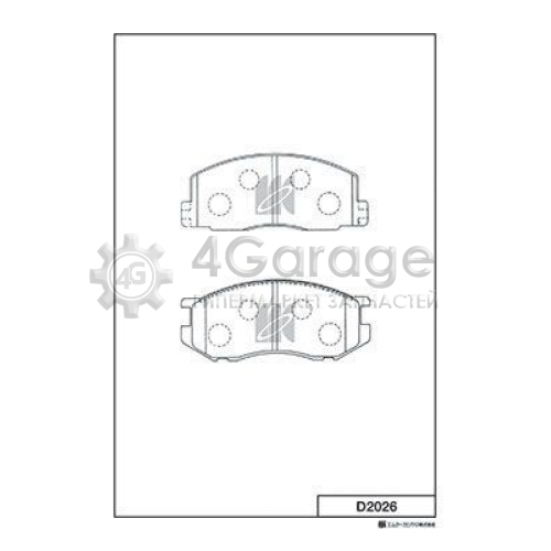 MK Kashiyama D2026 Комплект тормозных колодок дисковый тормоз