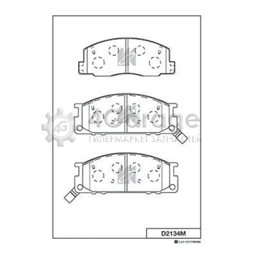 MK Kashiyama D2134M Комплект тормозных колодок дисковый тормоз