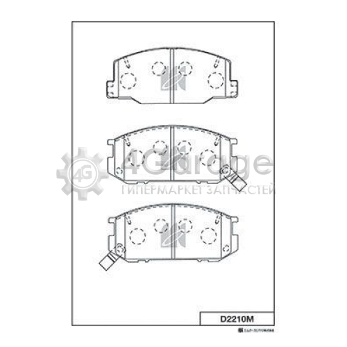 MK Kashiyama D2210M Комплект тормозных колодок дисковый тормоз