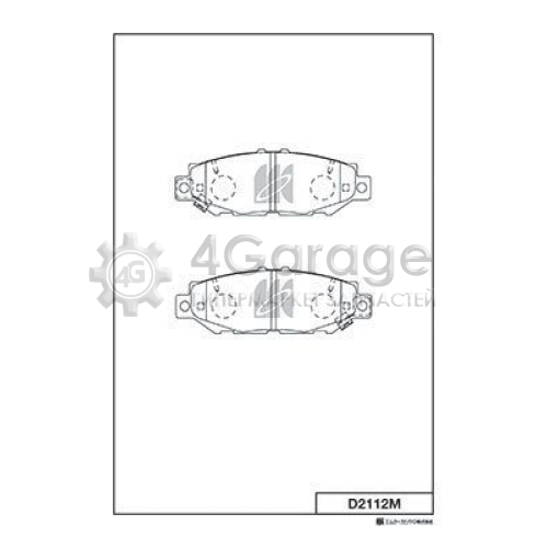 MK Kashiyama D2112M Комплект тормозных колодок дисковый тормоз