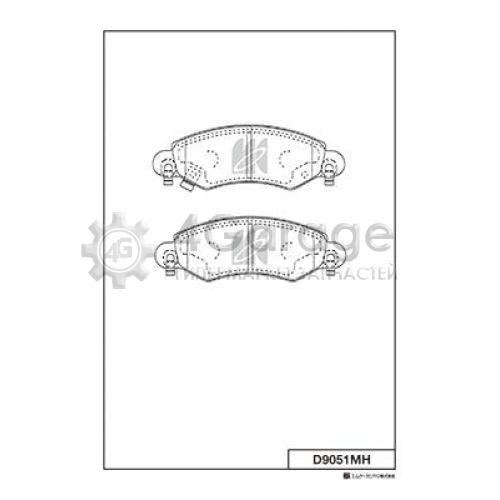 MK Kashiyama D9051MH Комплект тормозных колодок дисковый тормоз