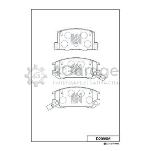 MK Kashiyama D2099M Комплект тормозных колодок дисковый тормоз