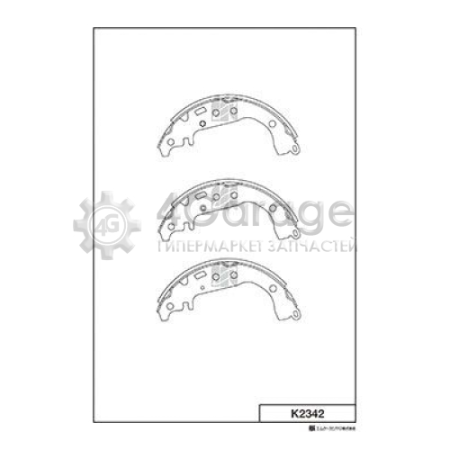MK Kashiyama K2342 Комплект тормозных колодок