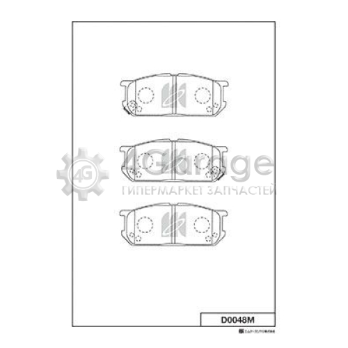 MK Kashiyama D0048M Комплект тормозных колодок дисковый тормоз