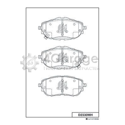 MK Kashiyama D2330MH Комплект тормозных колодок дисковый тормоз