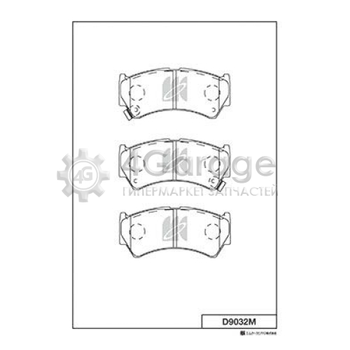 MK Kashiyama D9032M Комплект тормозных колодок дисковый тормоз