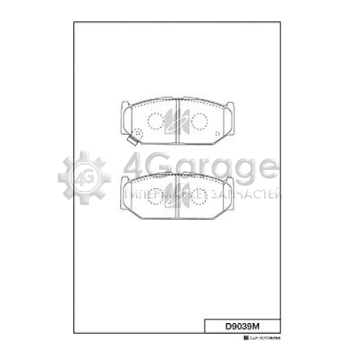 MK Kashiyama D9039M Комплект тормозных колодок дисковый тормоз