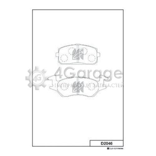 MK Kashiyama D2046 Комплект тормозных колодок дисковый тормоз