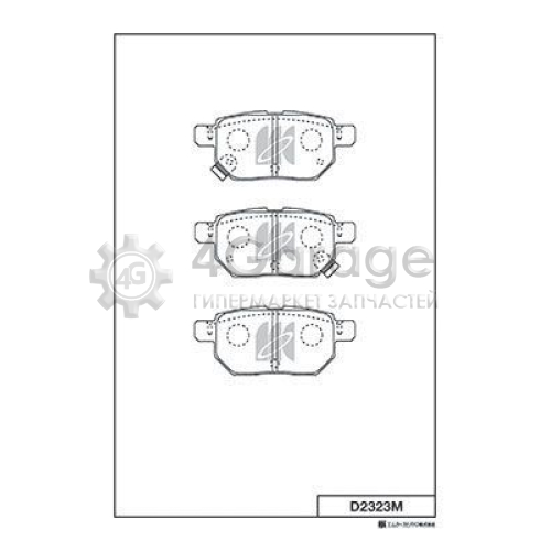 MK Kashiyama D2323M Комплект тормозных колодок дисковый тормоз