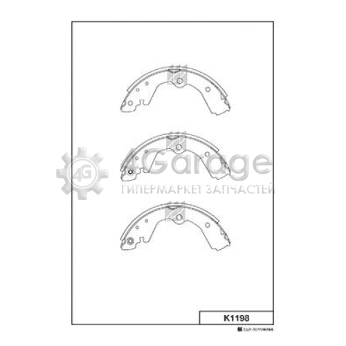 MK Kashiyama K1198 Комплект тормозных колодок