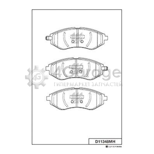 MK Kashiyama D11348MH Комплект тормозных колодок дисковый тормоз