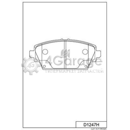 MK Kashiyama D1247H Комплект тормозных колодок дисковый тормоз