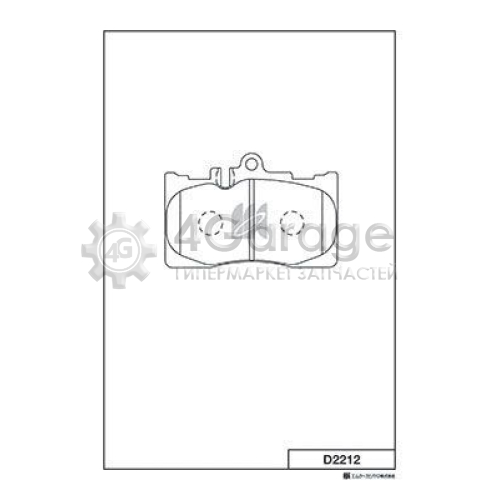 MK Kashiyama D2212 Комплект тормозных колодок дисковый тормоз