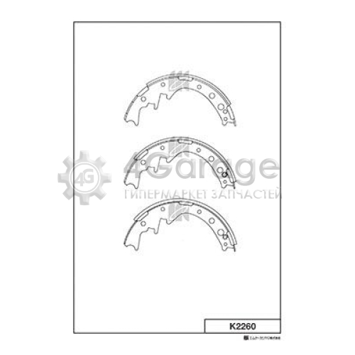 MK Kashiyama K2260 Комплект тормозных колодок