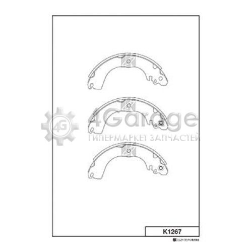 MK Kashiyama K1267 Комплект тормозных колодок