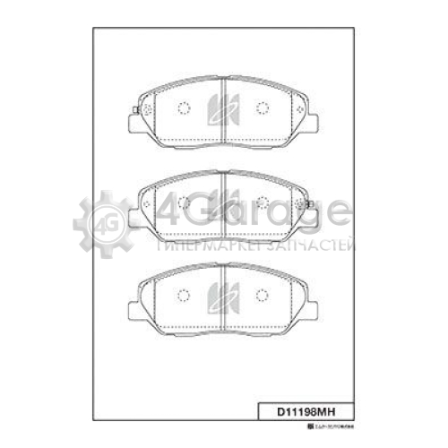 MK Kashiyama D11198MH Комплект тормозных колодок дисковый тормоз