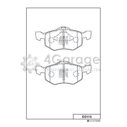 MK Kashiyama D3114 Комплект тормозных колодок дисковый тормоз