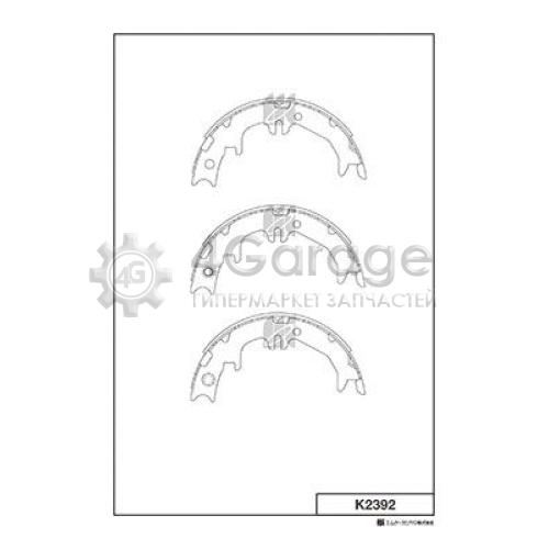 MK Kashiyama K2392 Комплект тормозных колодок стояночная тормозная система