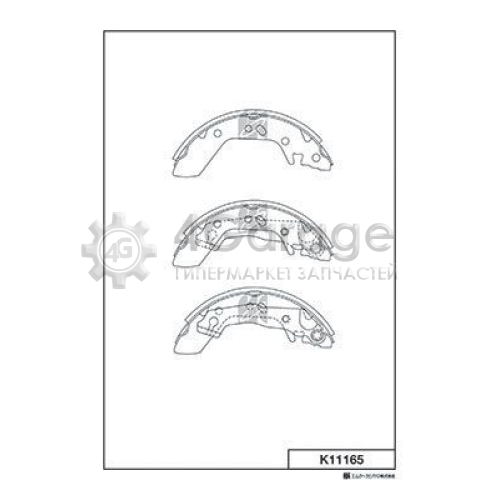 MK Kashiyama K11165 Комплект тормозных колодок