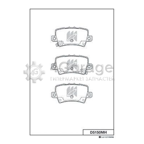 MK Kashiyama D5150MH Комплект тормозных колодок дисковый тормоз
