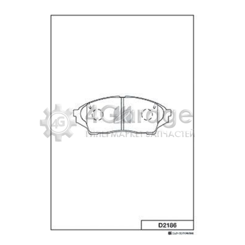 MK Kashiyama D2186 Комплект тормозных колодок дисковый тормоз