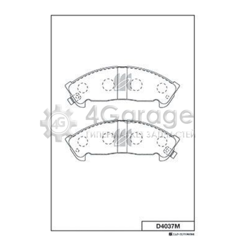 MK Kashiyama D4037M Комплект тормозных колодок дисковый тормоз