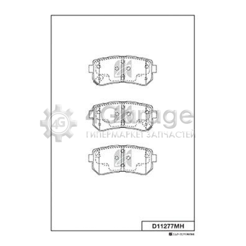 MK Kashiyama D11277MH Комплект тормозных колодок дисковый тормоз