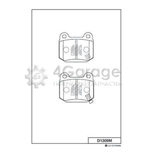 MK Kashiyama D1309M Комплект тормозных колодок дисковый тормоз