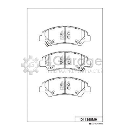 MK Kashiyama D11358MH Комплект тормозных колодок дисковый тормоз