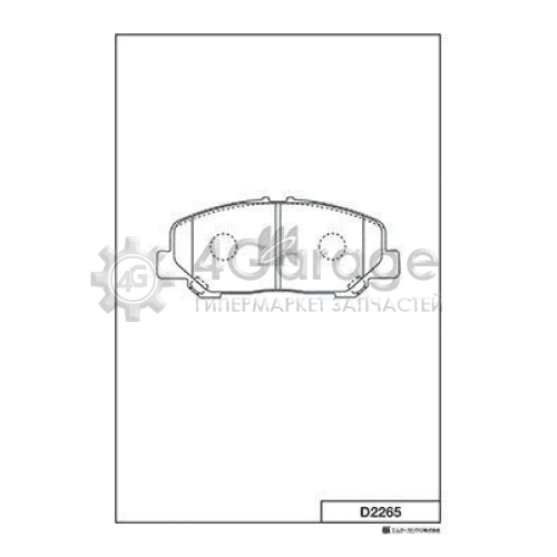 MK Kashiyama D2265 Комплект тормозных колодок дисковый тормоз